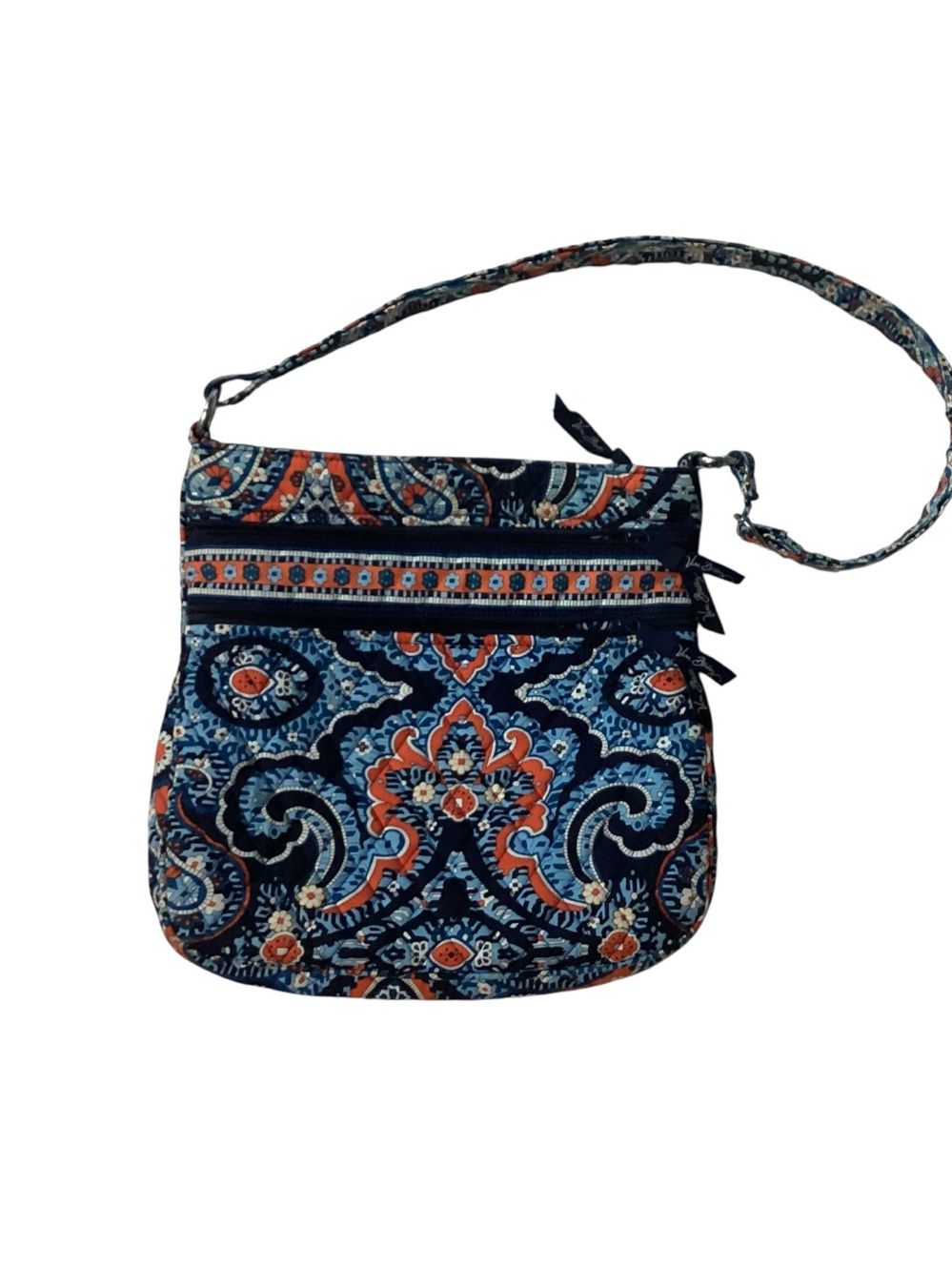 Vera Bradley Triple Zip Hipster Crossbody Bag Marrakesh Print Like New